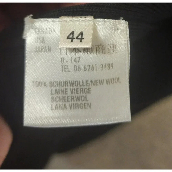 New Escada Cardigan Sweater Women Size 44 Black 100% Virgin Wool Side Slits - Picture 4 of 9